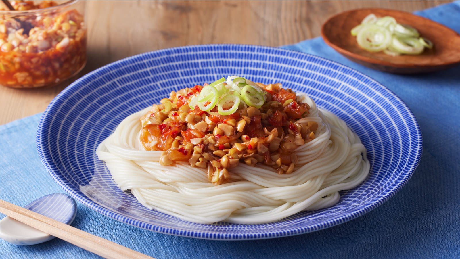 ピリ辛納豆そうめん