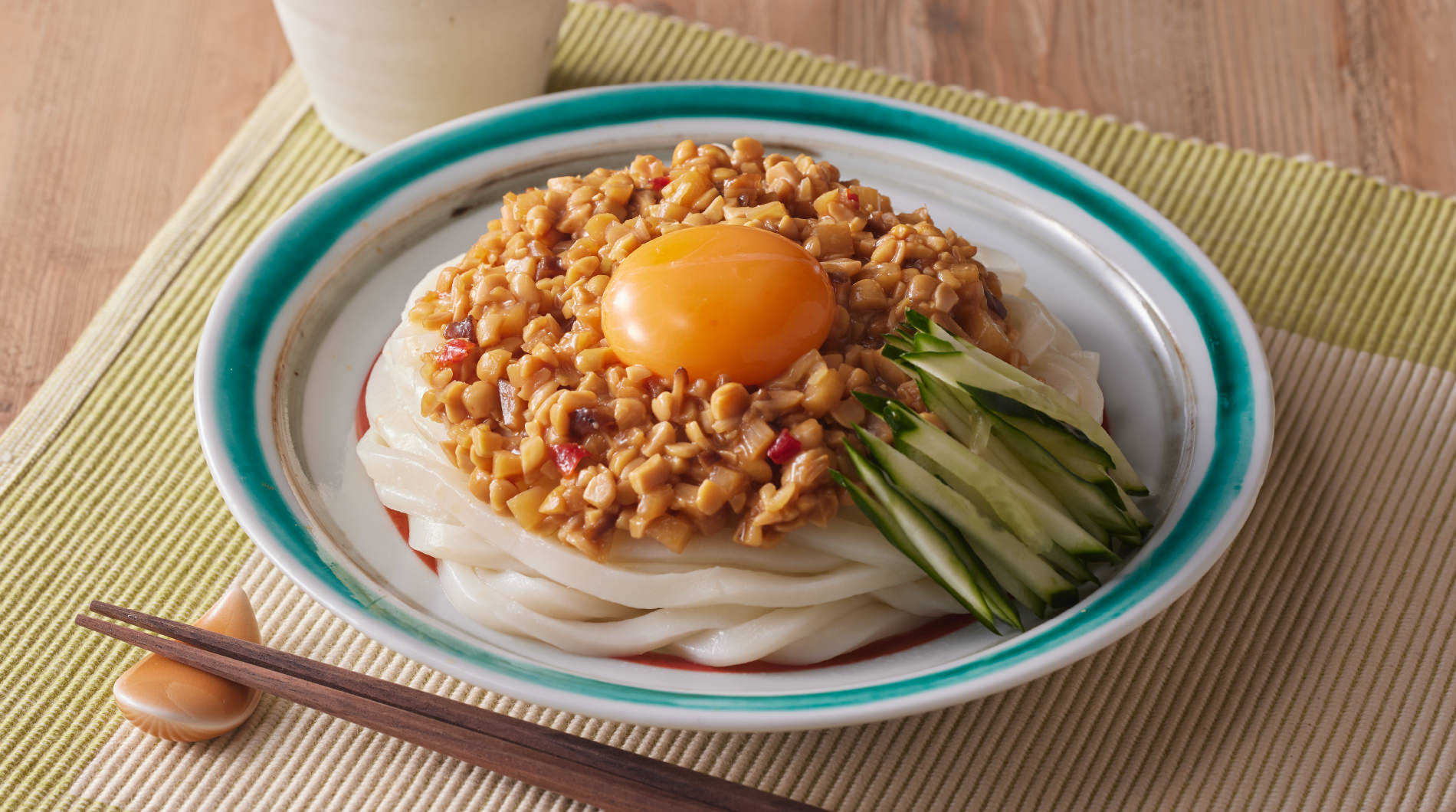 ジャージャー納豆うどん