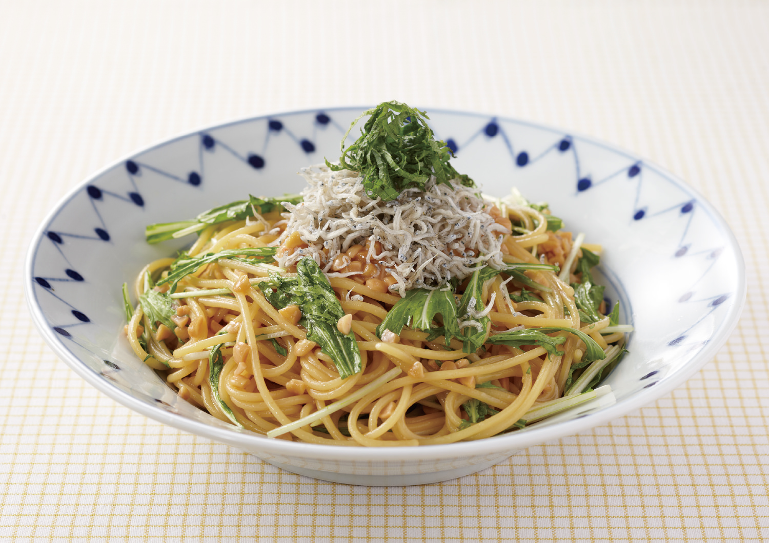 じゃこと青じその納豆パスタ