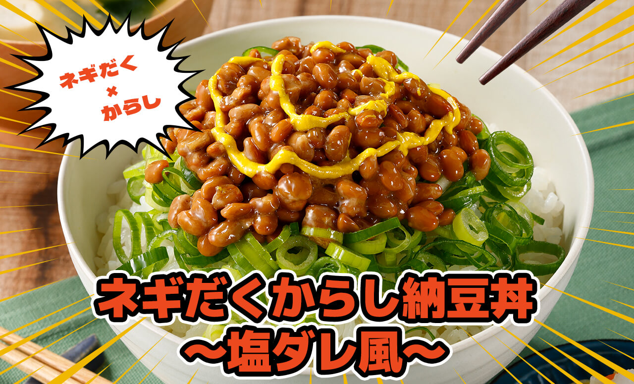 ネギだくからし納豆丼〜塩ダレ風〜