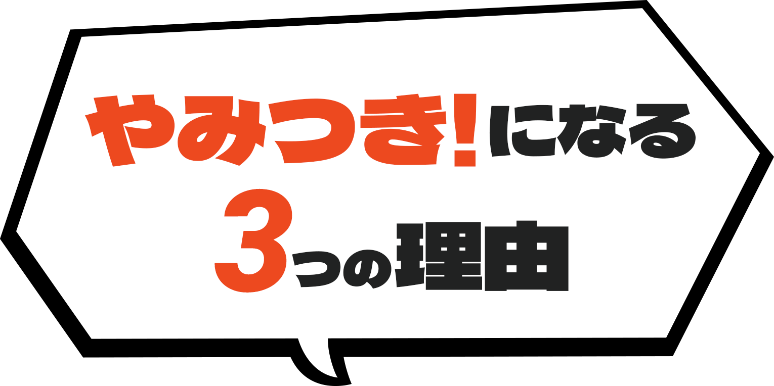 やみつき！になる3つの理由