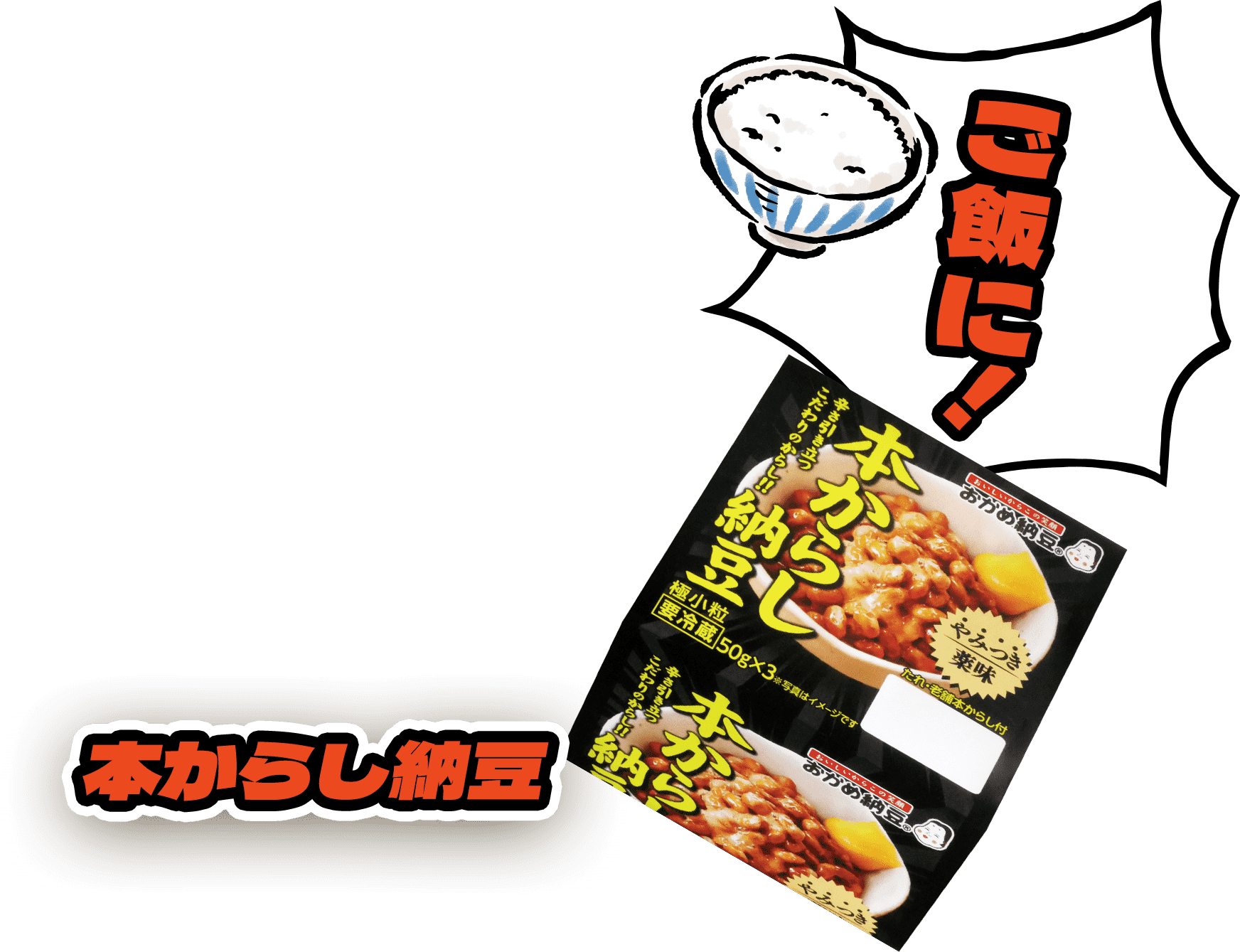 ご飯に！本からし納豆