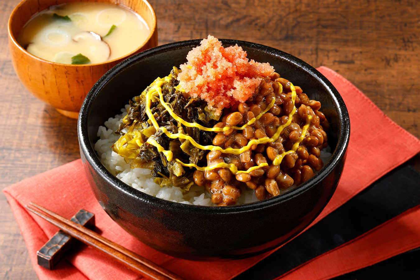 高菜明太からし納豆丼