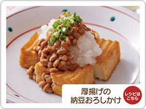 厚揚げの納豆おろしかけ