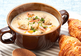 豆腐クリームのクラムチャウダー