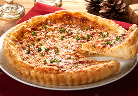 きのことベーコンの豆腐クリームキッシュ