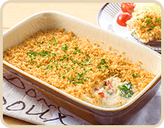 豆腐マヨクリームのカニ風味のスコップコロッケ