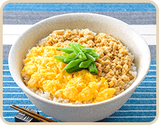 冷凍豆腐そぼろの三色丼