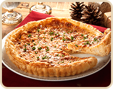 きのことベーコンの豆腐クリームキッシュ