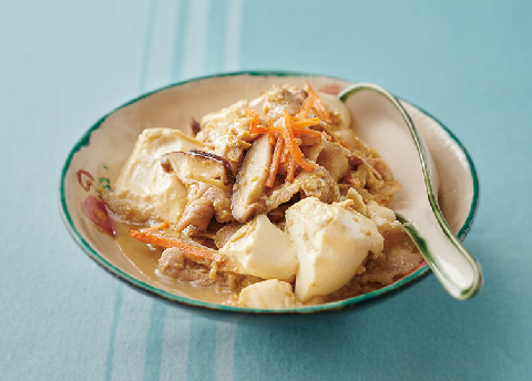 豚肉と野菜の炒り豆腐 