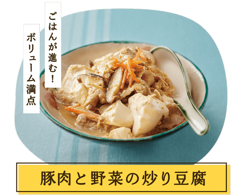 豚肉と野菜の炒り豆腐