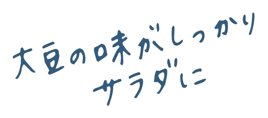 大豆の味がしっかりサラダに