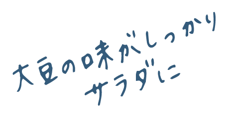 大豆の味がしっかりサラダに