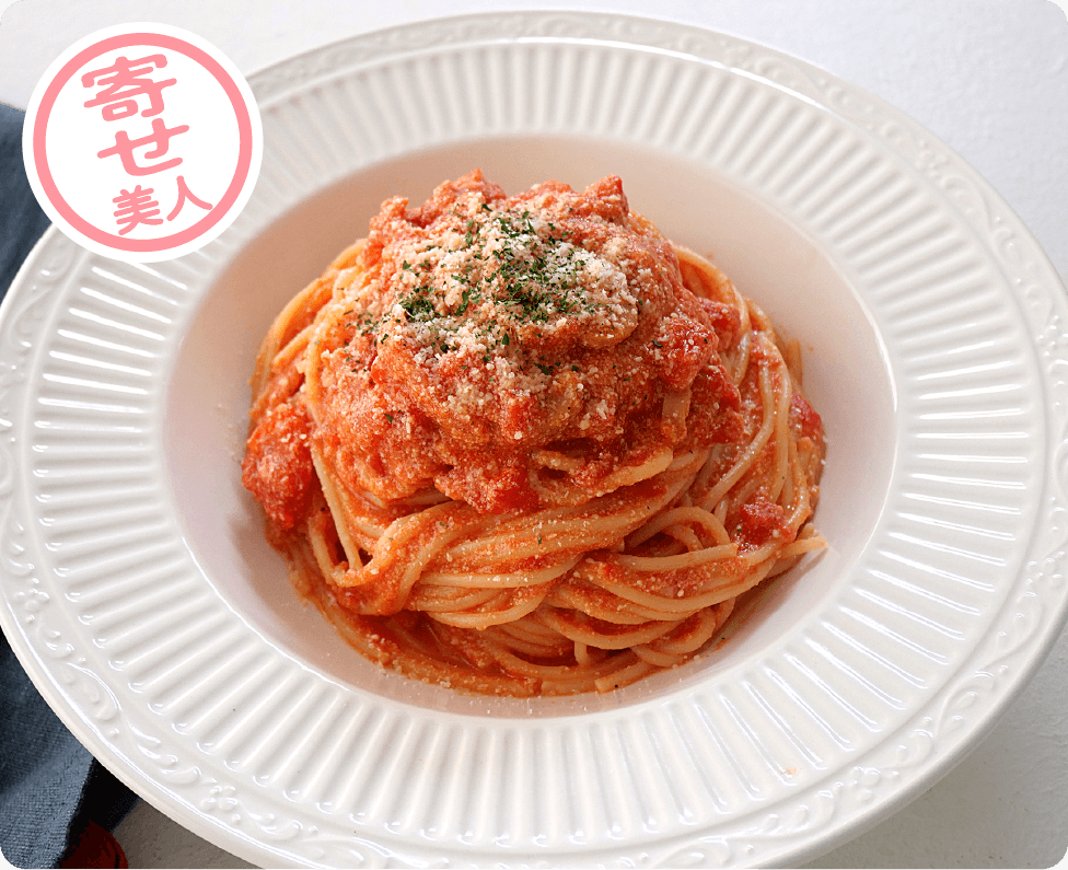豆腐クリームのトマトパスタ